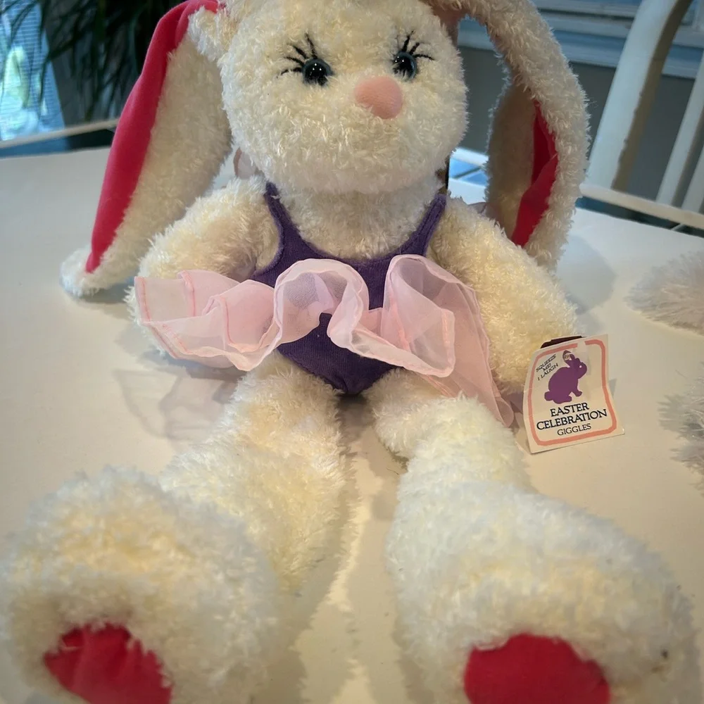 ADORABLE PLUSH FLOPPY BUNNY DUO